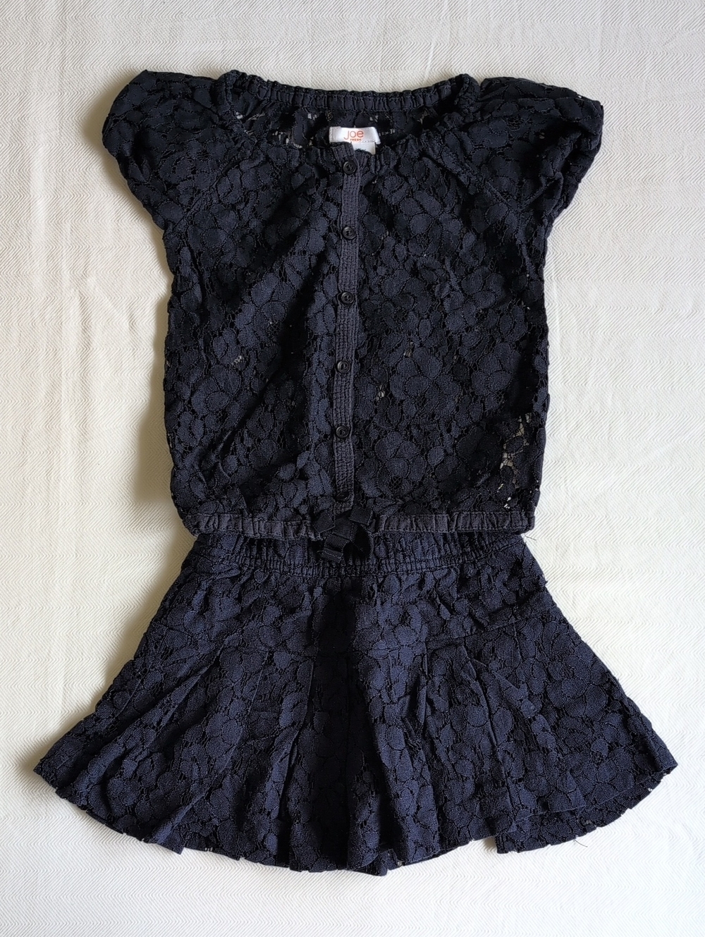 Joe Fresh Navy Floral Lace Matching Skort Set 2T Toddler Girl Birthday Party